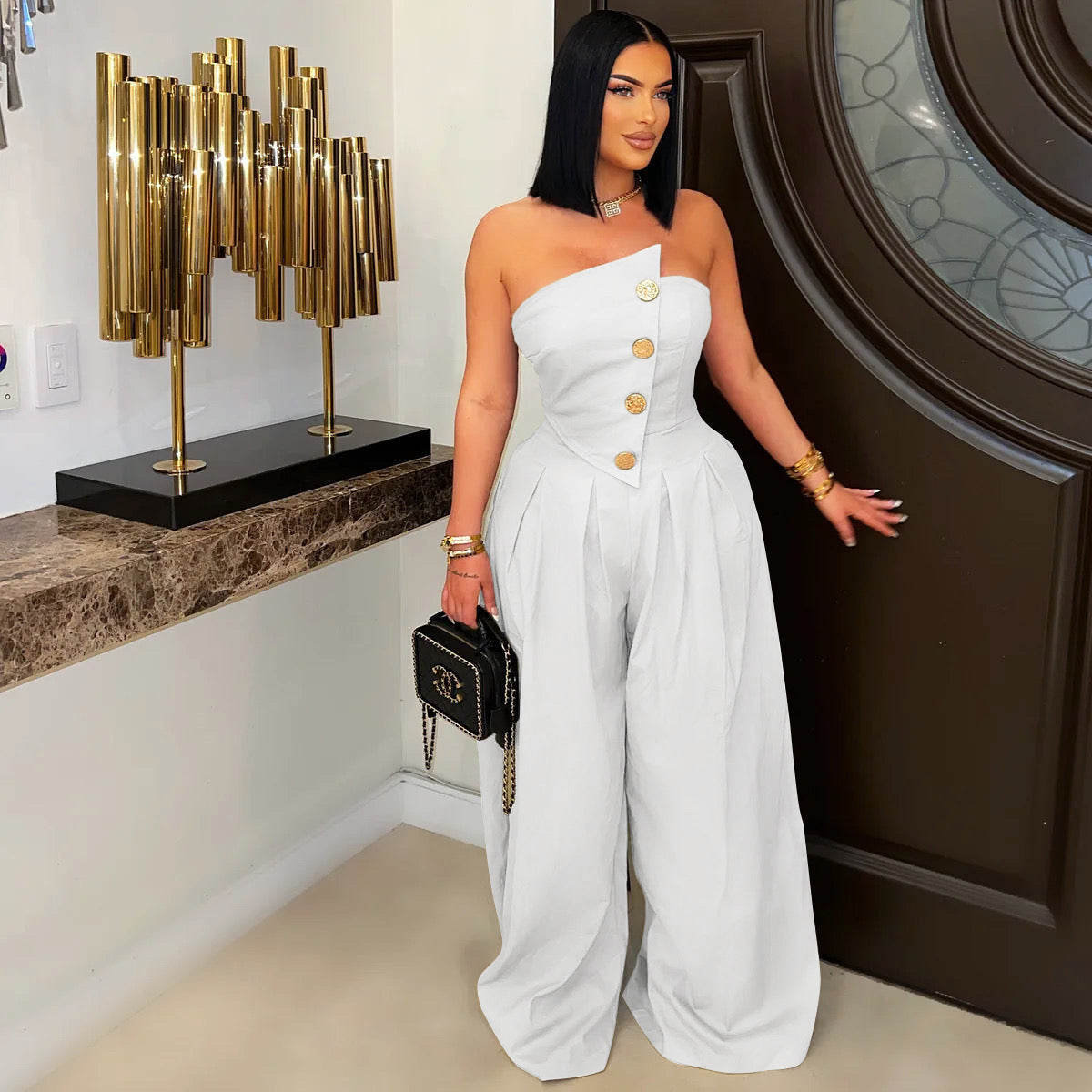 Corset Wide Leg Jumpsuit