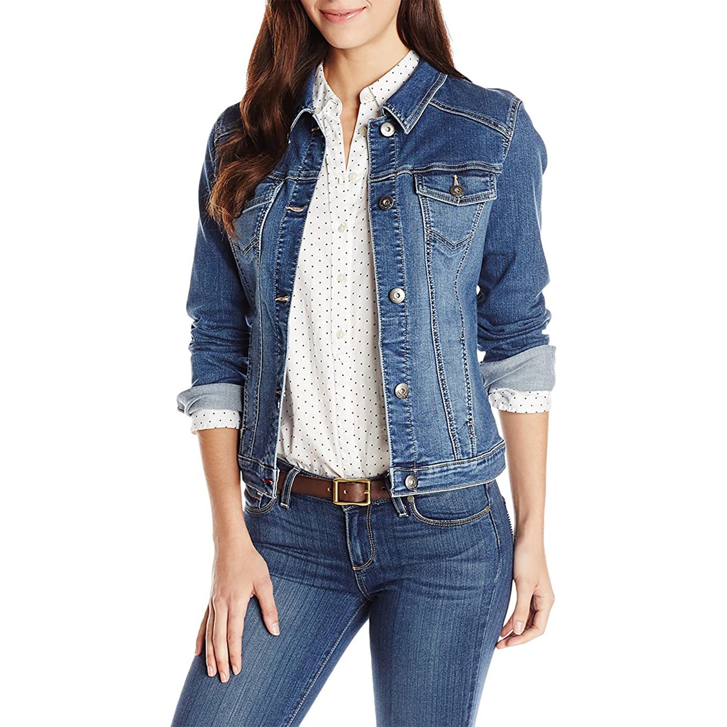 Essential slim fit denim jacket