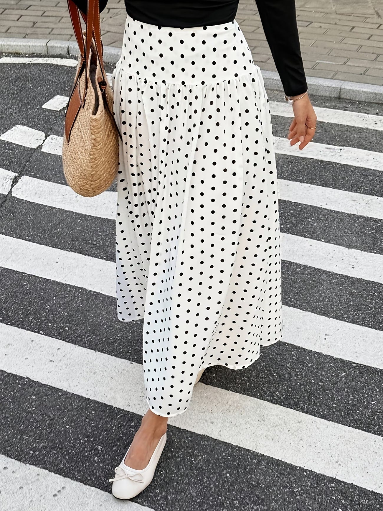 Monroe Polka Dot Maxi Skirt