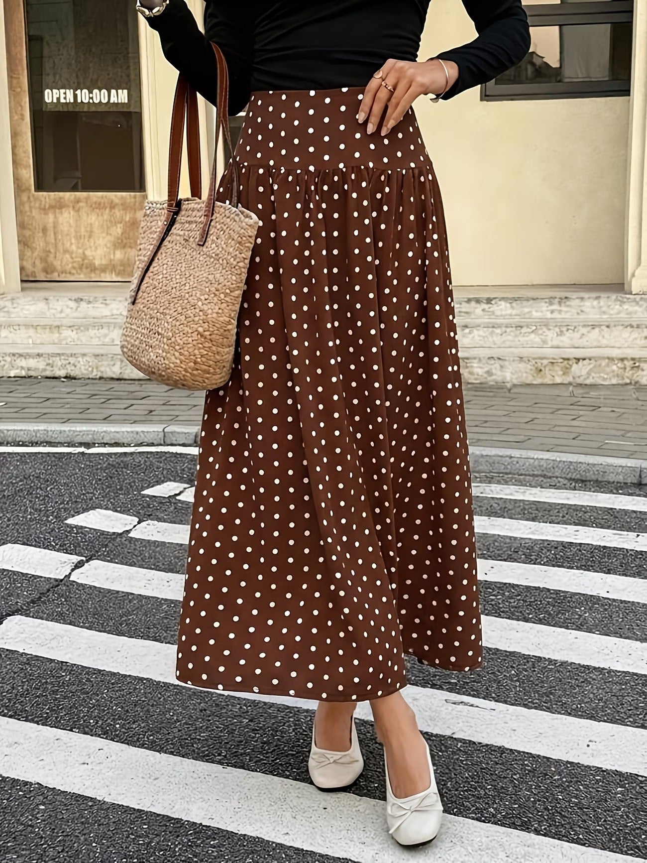 Monroe Polka Dot Maxi Skirt