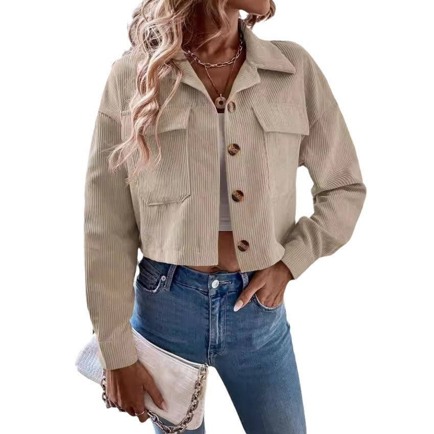 Essential Corduroy Cropped Jacket