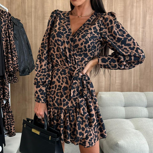 Leopard Print Graphic Dress