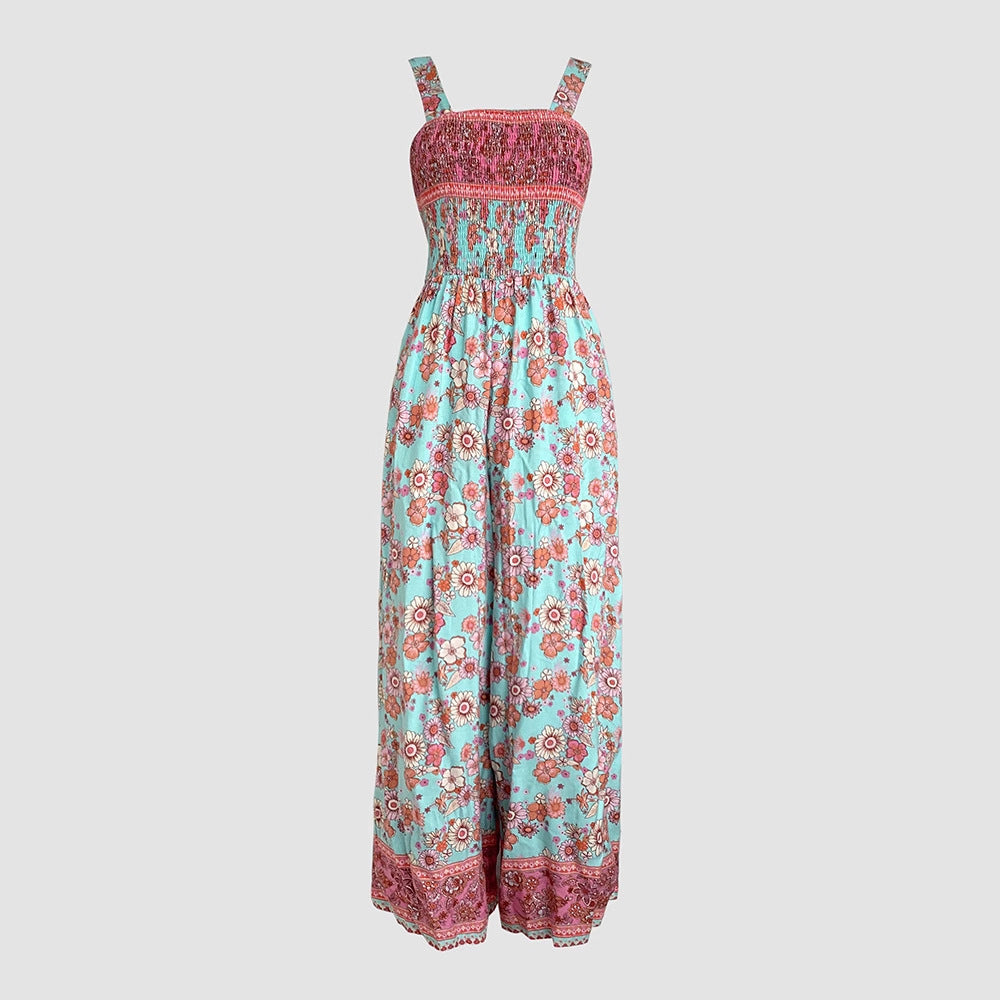 Large Floral Pattern Jumpsuit