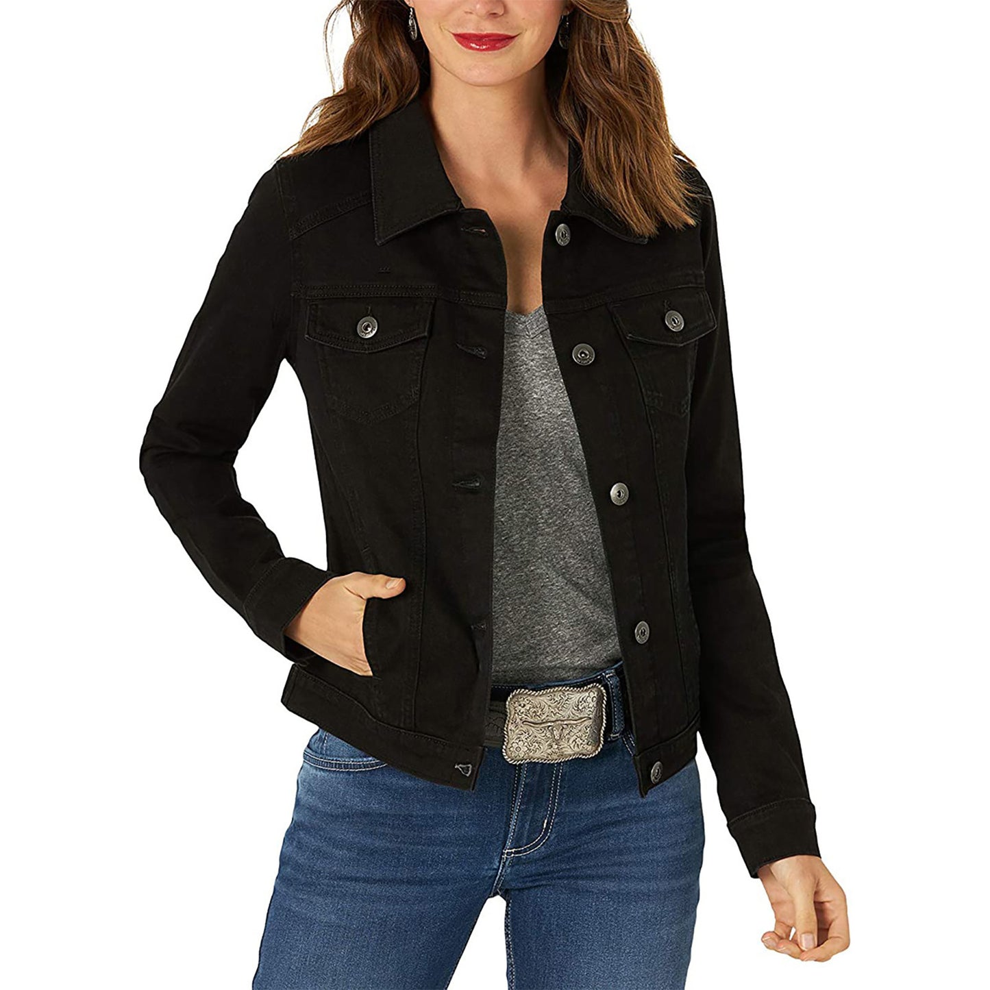 Essential slim fit denim jacket