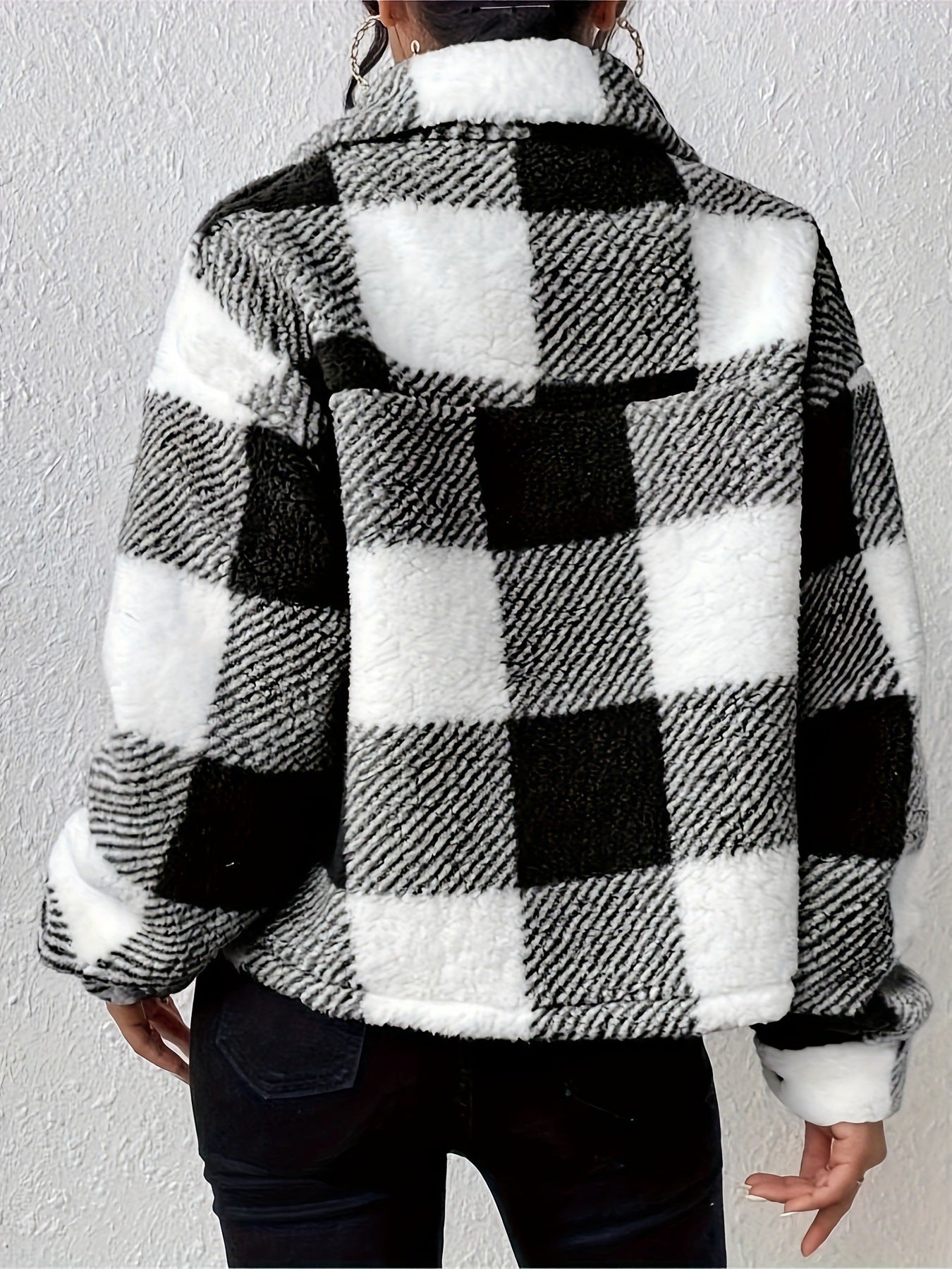Gingham Plush Jacket
