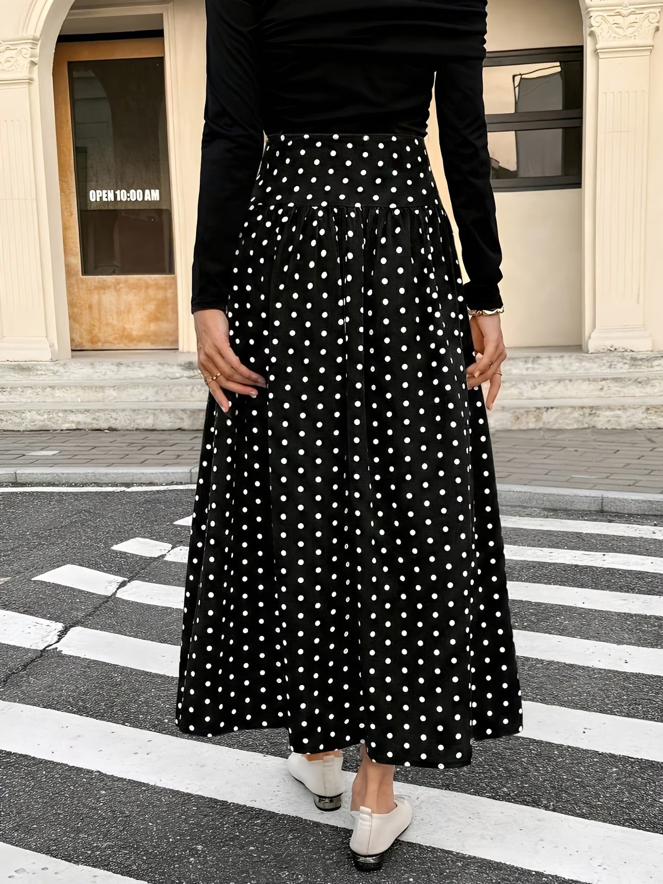 Monroe Polka Dot Maxi Skirt