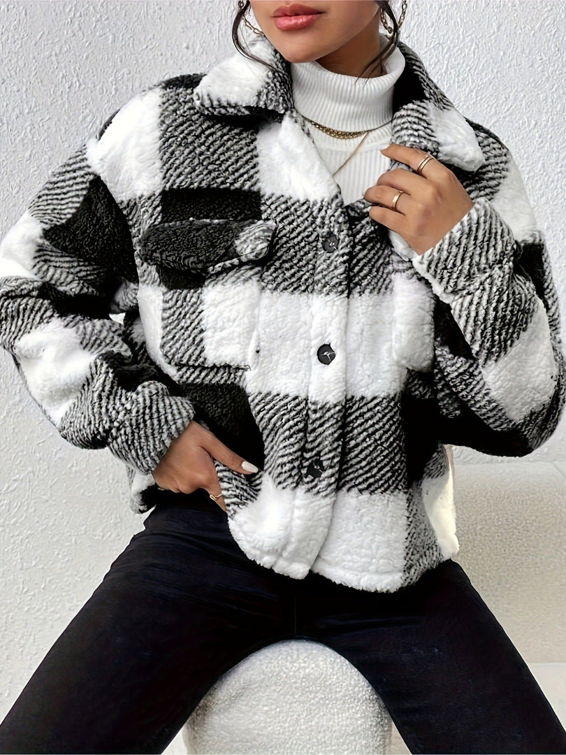 Gingham Plush Jacket