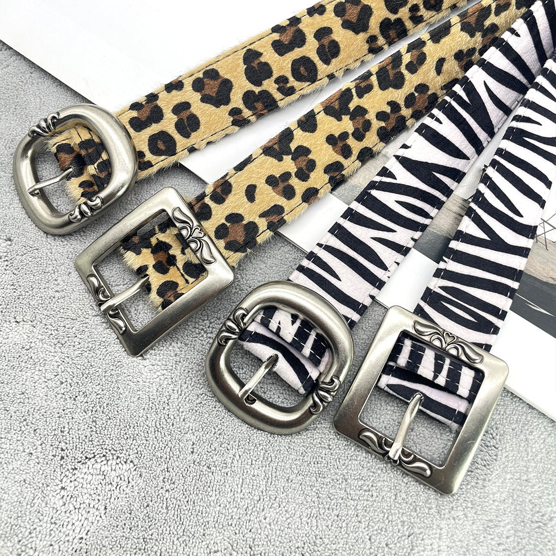 Adjustable Animal Print Belts