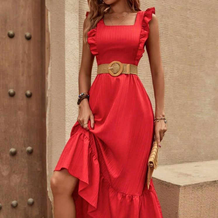 Elegant French Satin Dress
