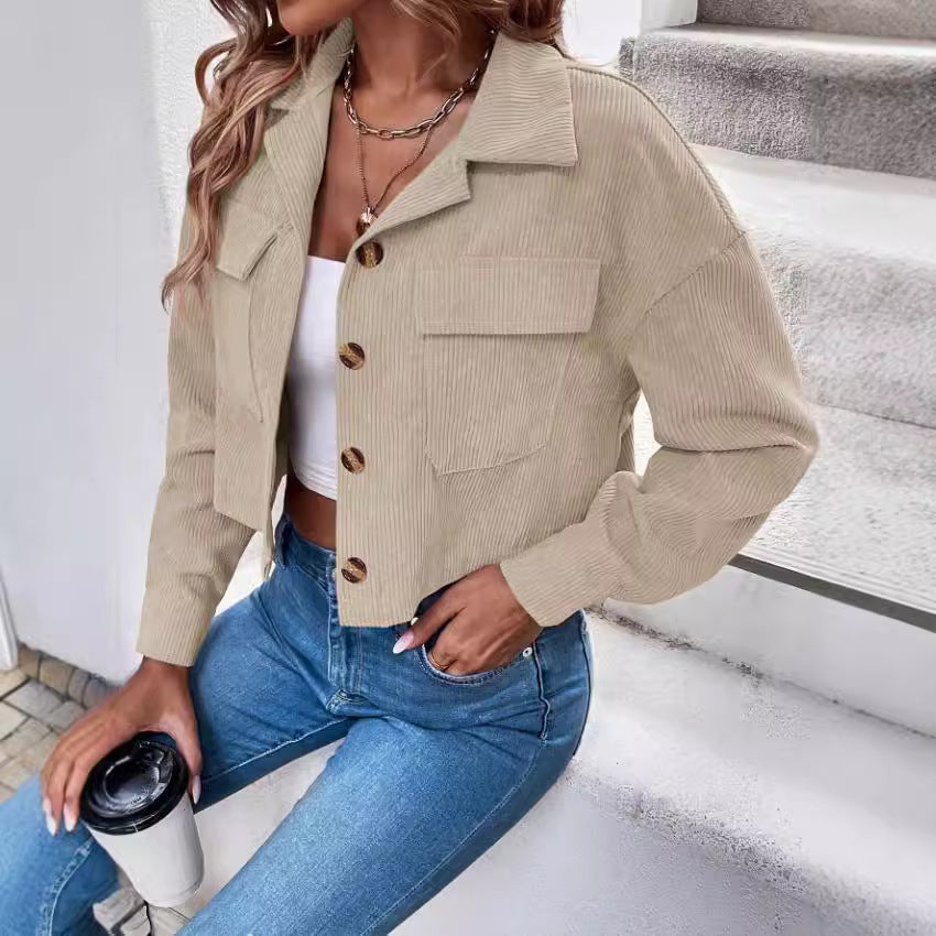 Essential Corduroy Cropped Jacket
