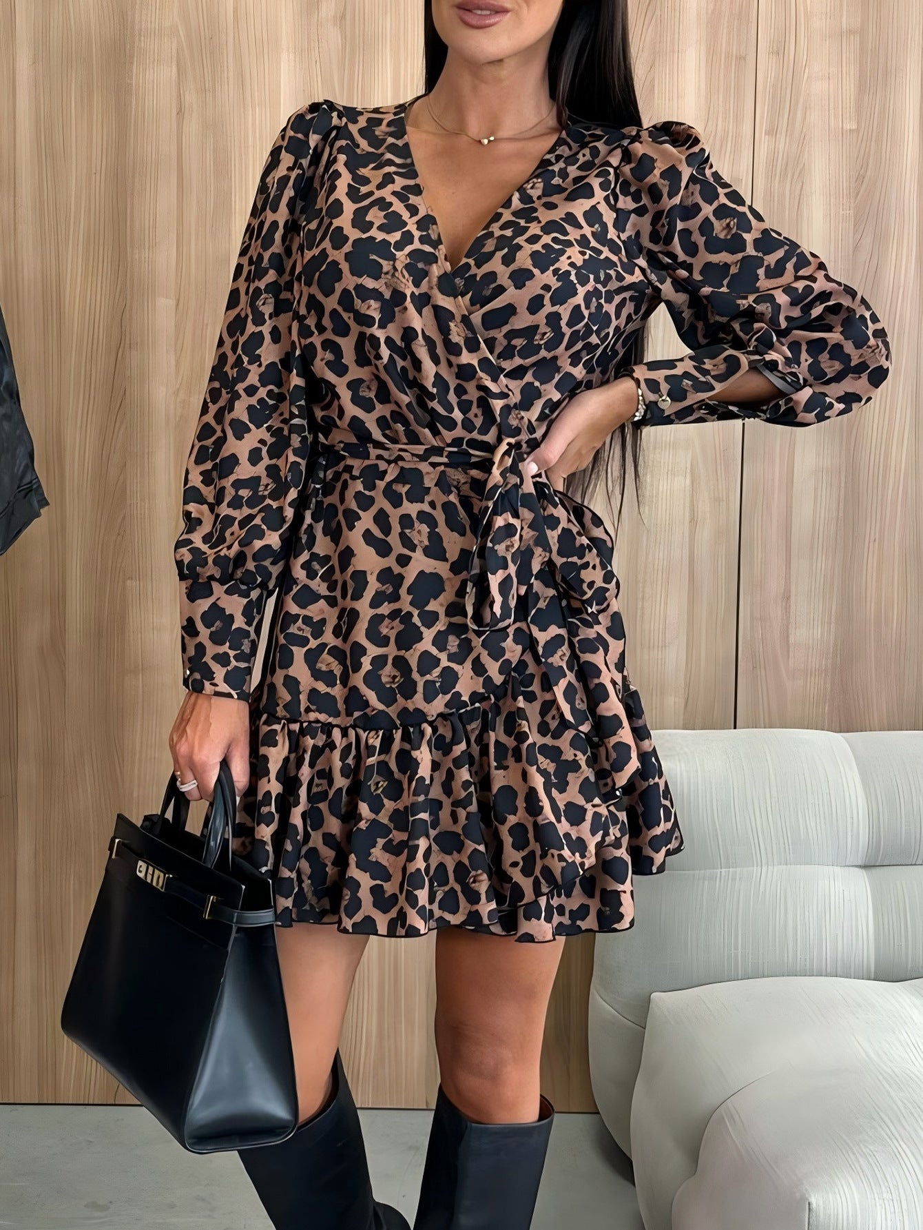 Leopard Print Graphic Dress