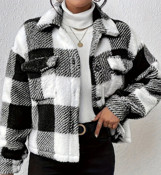 Gingham Plush Jacket