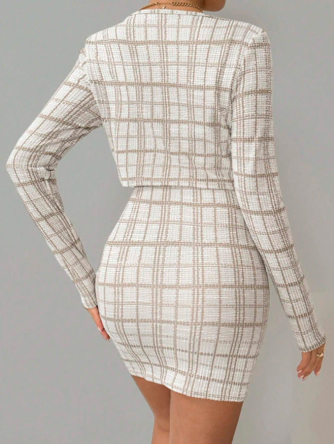 Luna Grid Knit Two-Piece Set