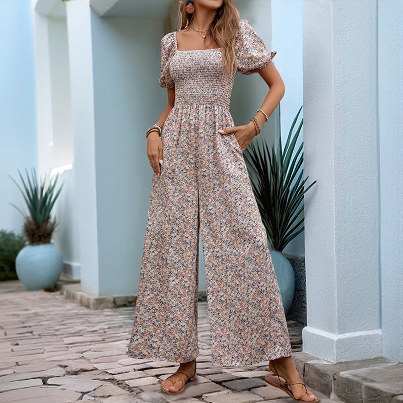 Floral Pattern Jumpsuit