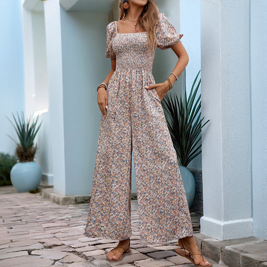 Floral Pattern Jumpsuit