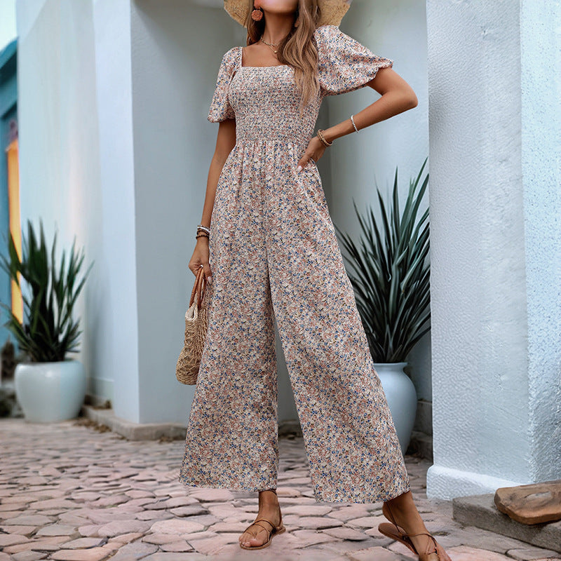 Floral Pattern Jumpsuit