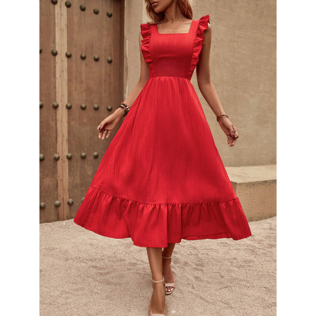 Elegant French Satin Dress