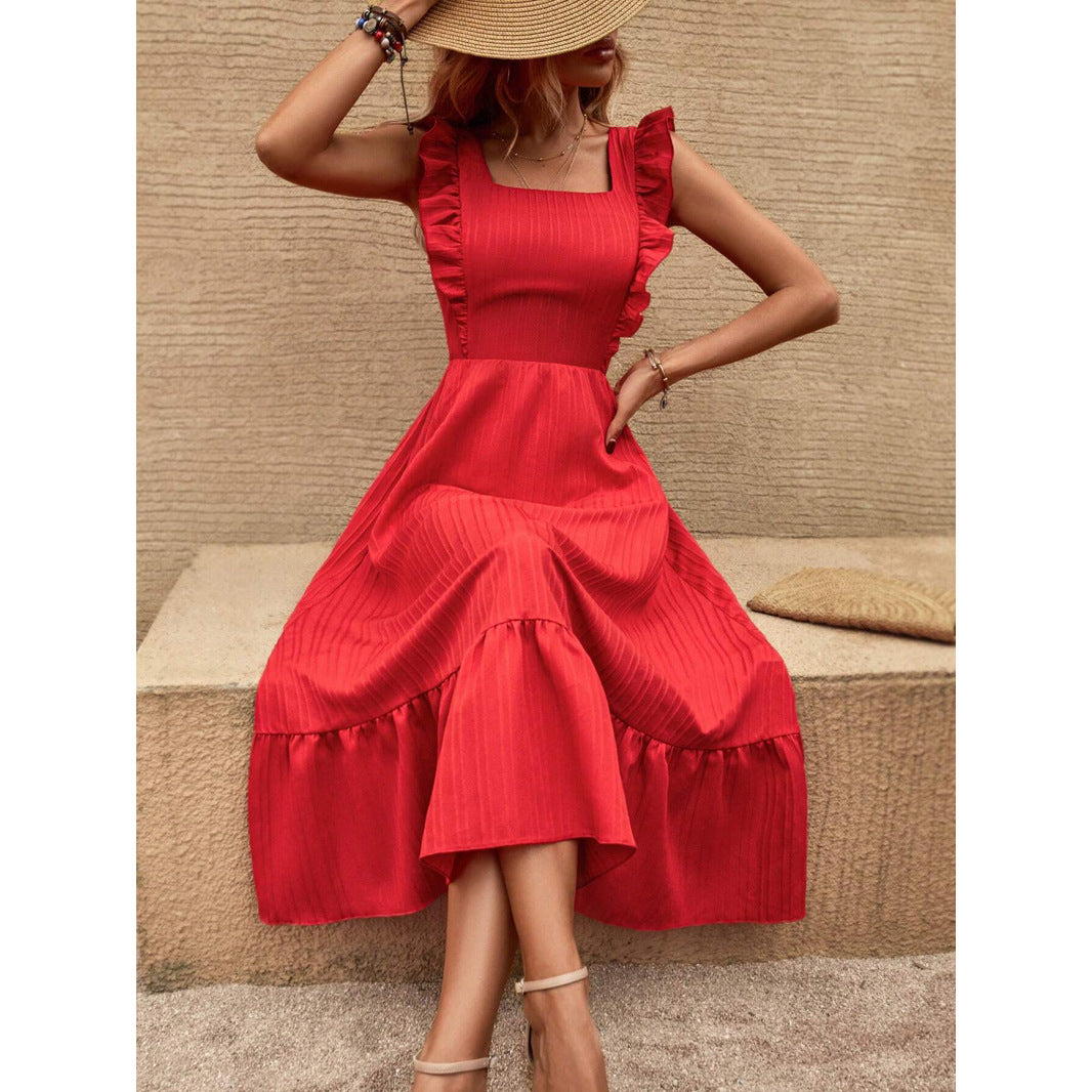 Elegant French Satin Dress