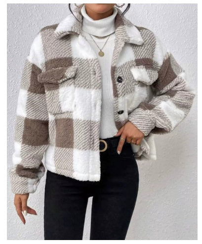 Gingham Plush Jacket