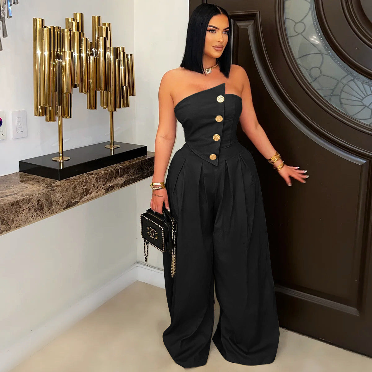 Corset Wide Leg Jumpsuit