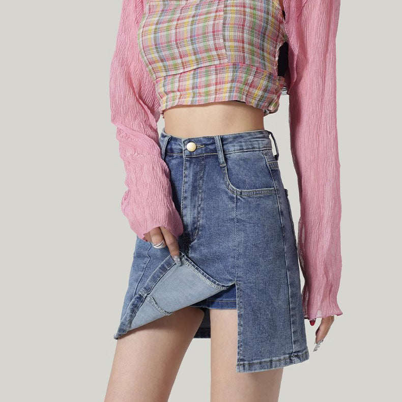 High Waist Denim Skirt