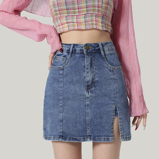 High Waist Denim Skirt